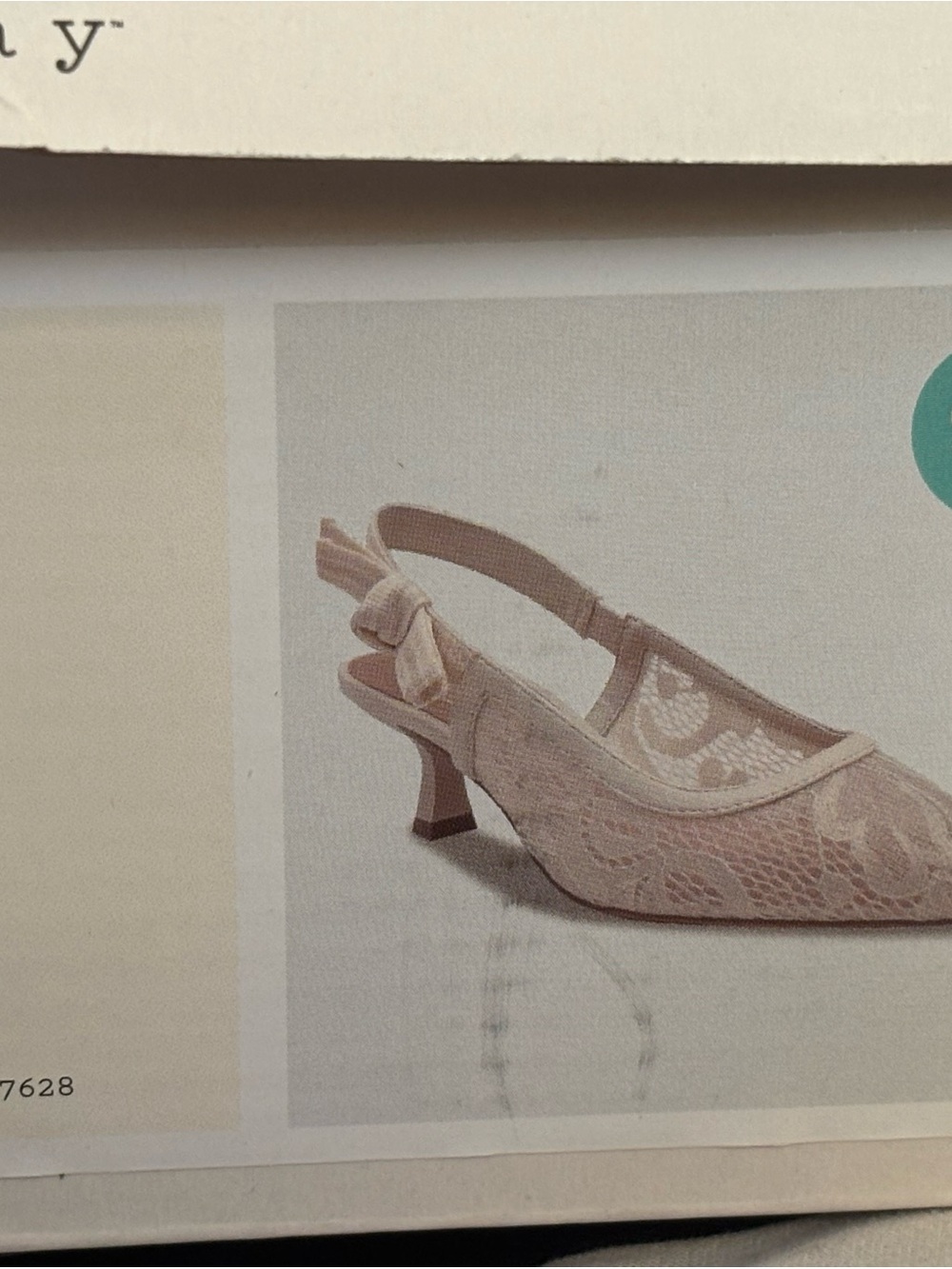 a new day Lace Slingback Heels in Light Pink